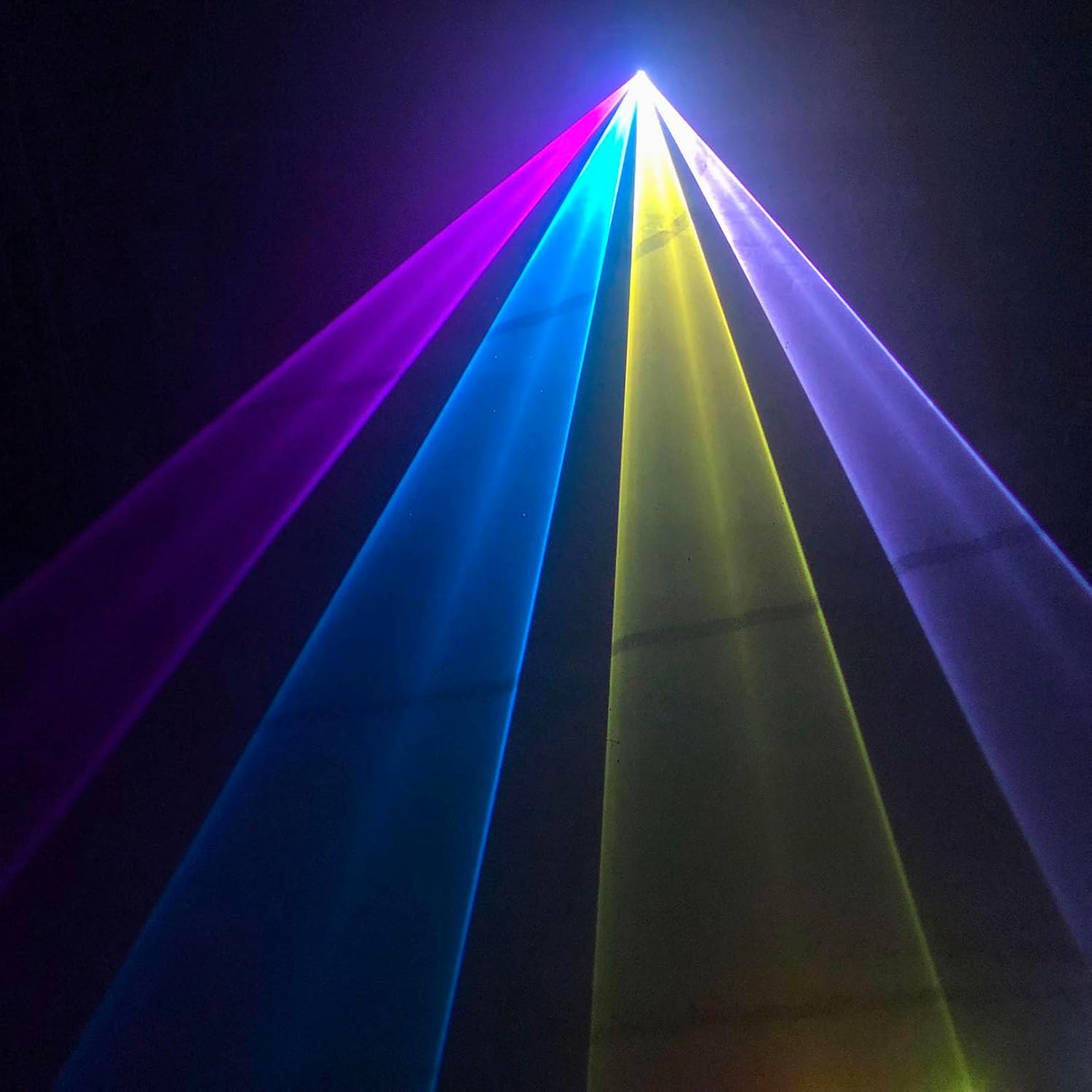 Party Light,5W RGB Full Color Disco DJ Lights with 3D Animation Patterns ILDA Stage Lights Compatible with DMX Beam Effect Light for Bar DJ Night Club Christmas Halloween Wedding Party Decorations