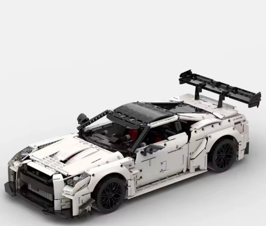 Building Block MOC Sports Car GTR35 Static Racing Car Construction Ratio 1:8 Model 3827PCS Children Birthday Gift Christmas Toy