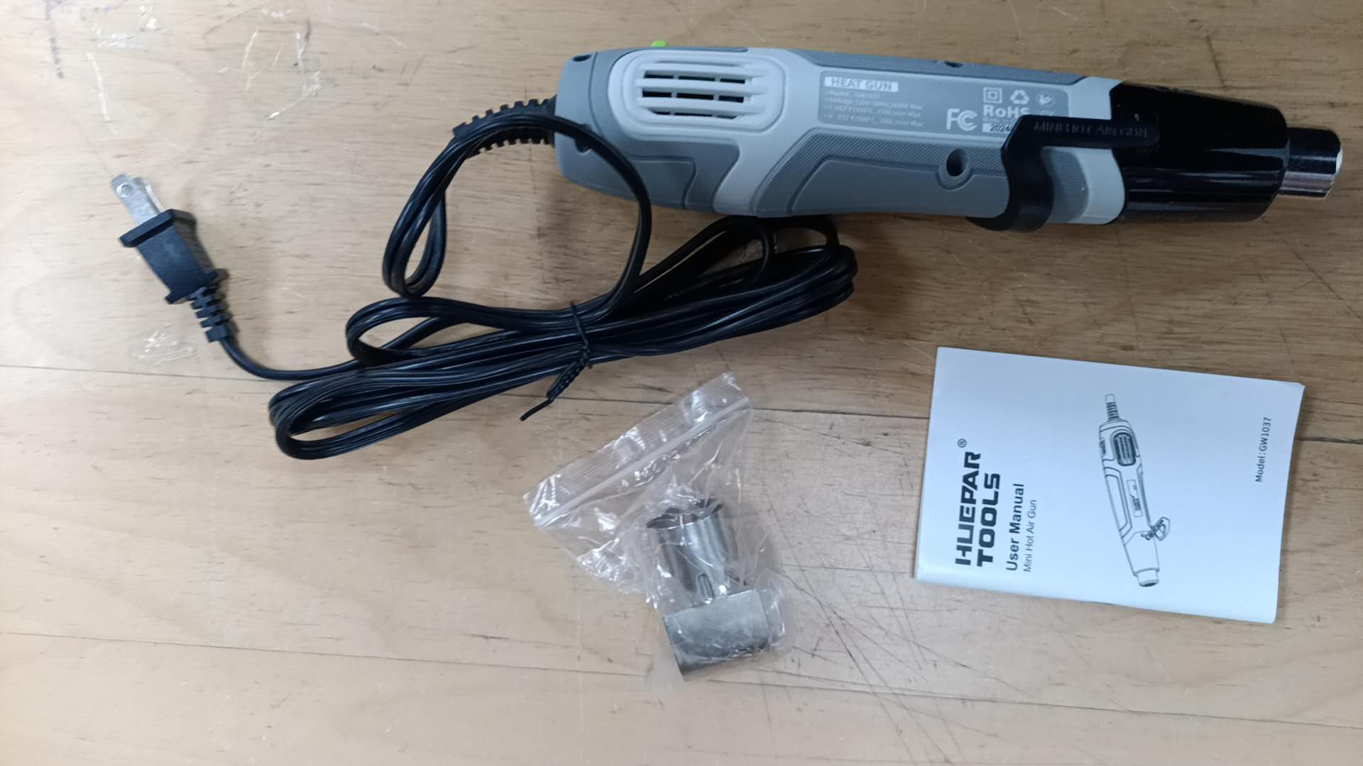 Mini Heat Gun, 500W Dual Temp Setting 500℃ Hot Air Gun Tool with Reflector Nozzle, Heat Gun for Paint Stripping, Crafts Vinyl Wrap, Shrink Tubing, Candle Making, DIY