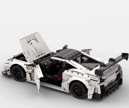 Building Block MOC Sports Car GTR35 Static Racing Car Construction Ratio 1:8 Model 3827PCS Children Birthday Gift Christmas Toy