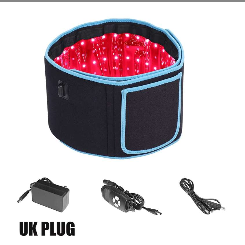 Red Light Therapy Belt, LED Waist Therapy Pad with 660&850nm, 105 Red Lights, Heating Lmbar Massage Belt for Back Shoulder Joints Muscle Pain Relief Weight Loss