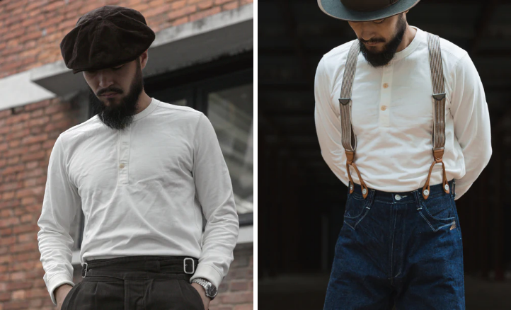 Vintage Long Sleeve Henley Shirt