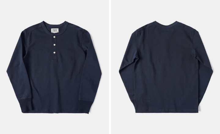 Vintage Long Sleeve Henley Shirt