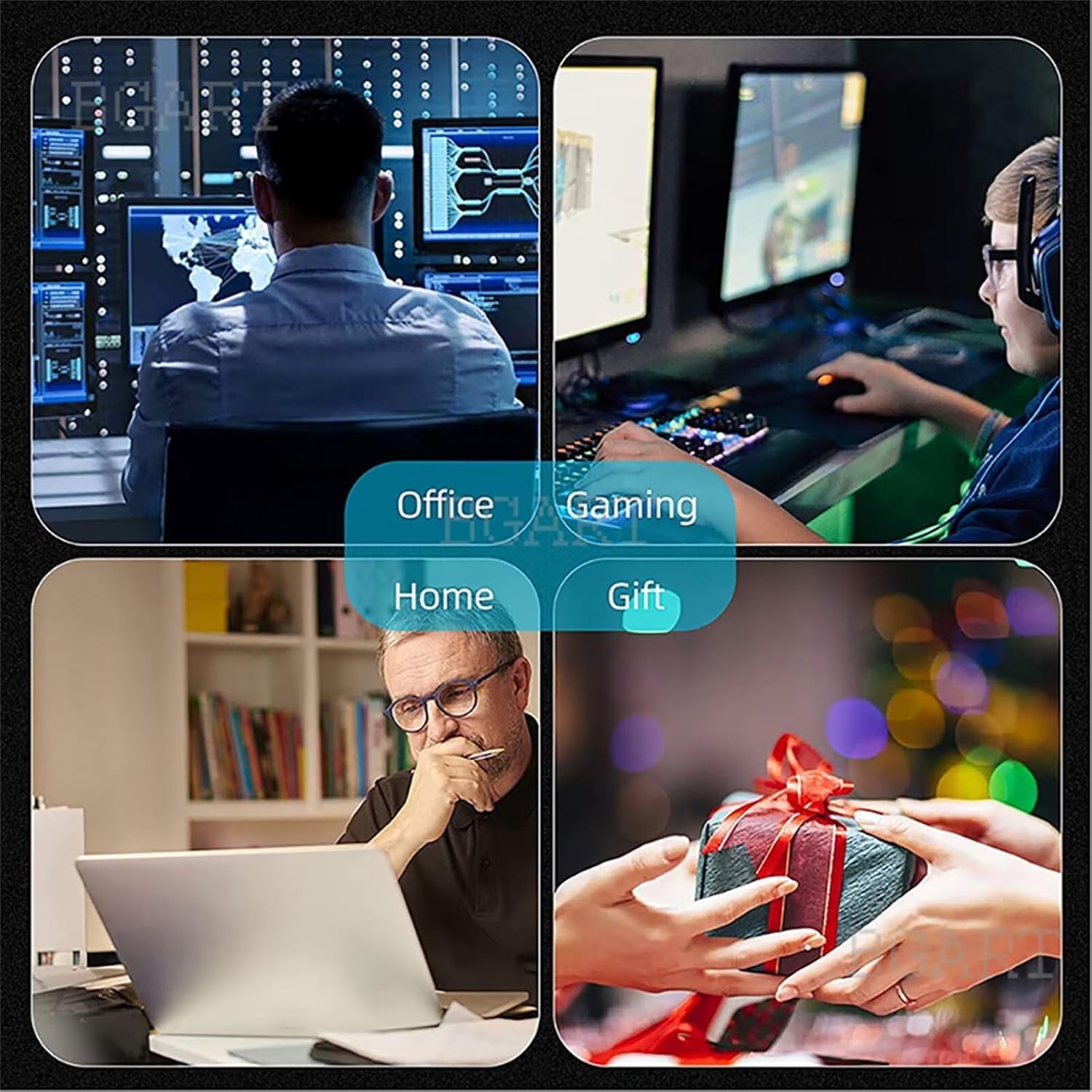 QiHon Large Mouse Mat Graffiti Mouse Pad Gaming 23.6x15.7x0.1 inches Keyboard Desk Mat with Non-Slip Rubber Base XXL Mousepad for Home Office Gaming Room