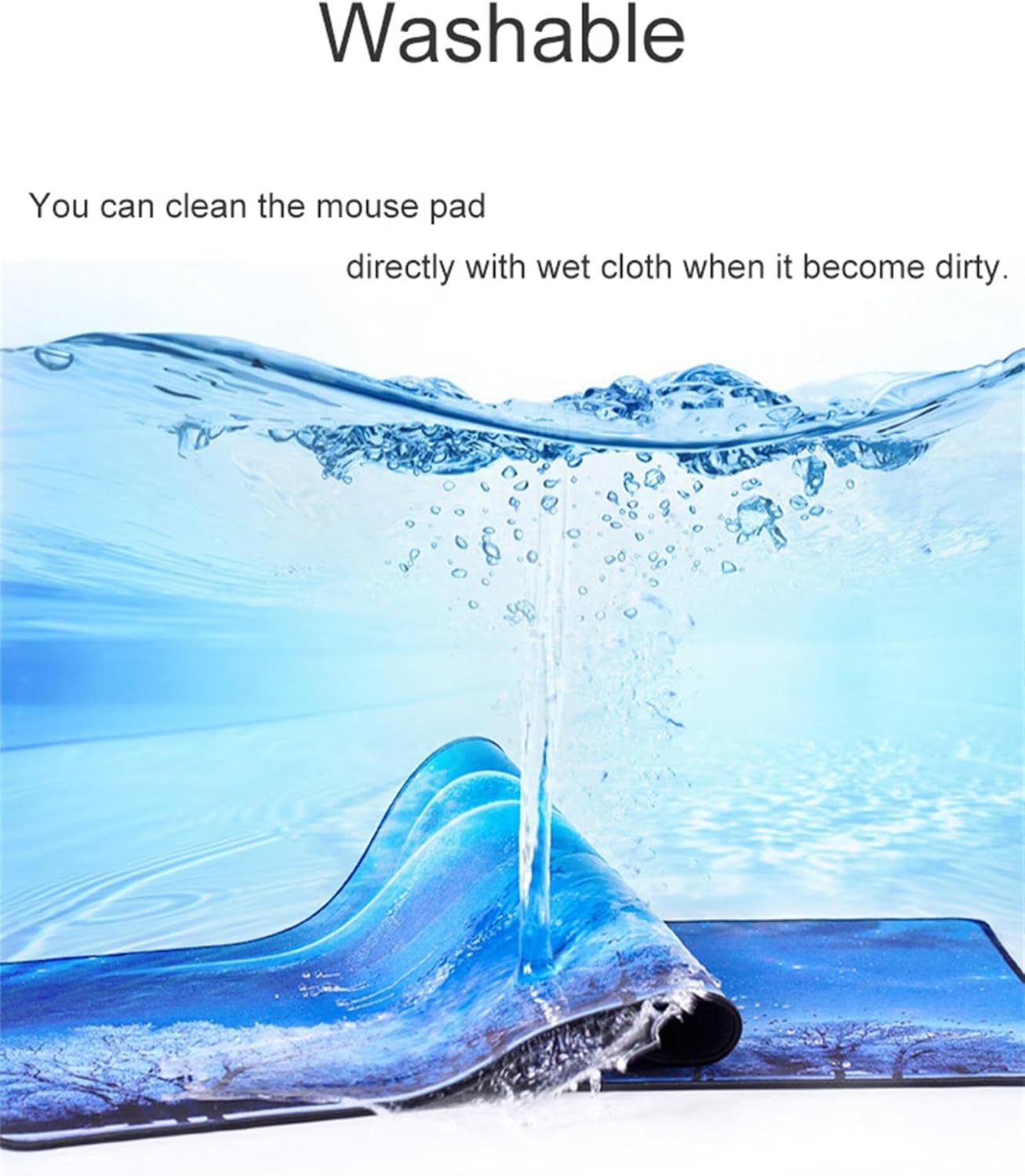 QiHon Large Mouse Mat Graffiti Mouse Pad Gaming 23.6x15.7x0.1 inches Keyboard Desk Mat with Non-Slip Rubber Base XXL Mousepad for Home Office Gaming Room