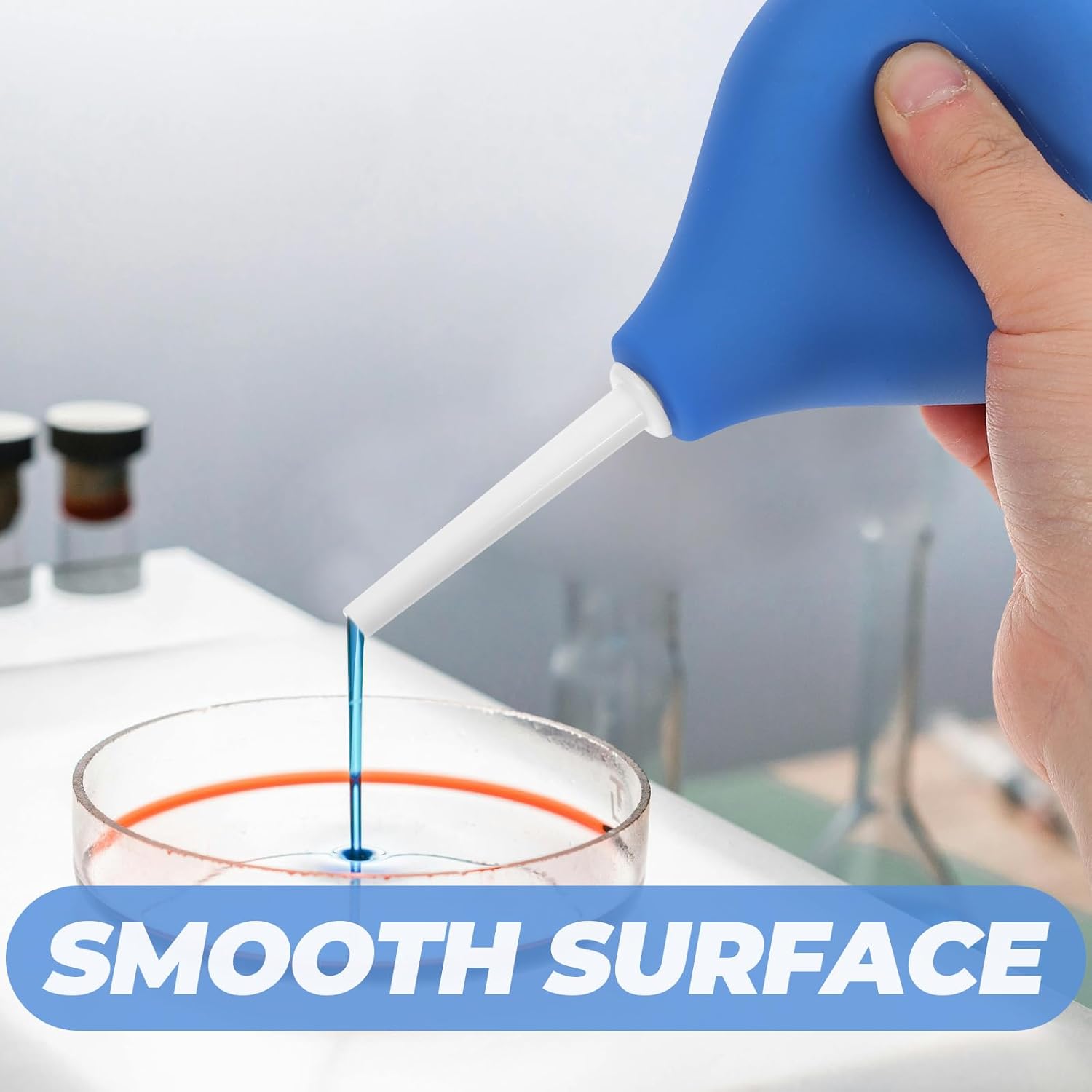 JECOMPRIS Silicone Pipetting Ball Large Rubber Bulb Dropper Washing Squeeze Bulb Laboratory Tool 220ML