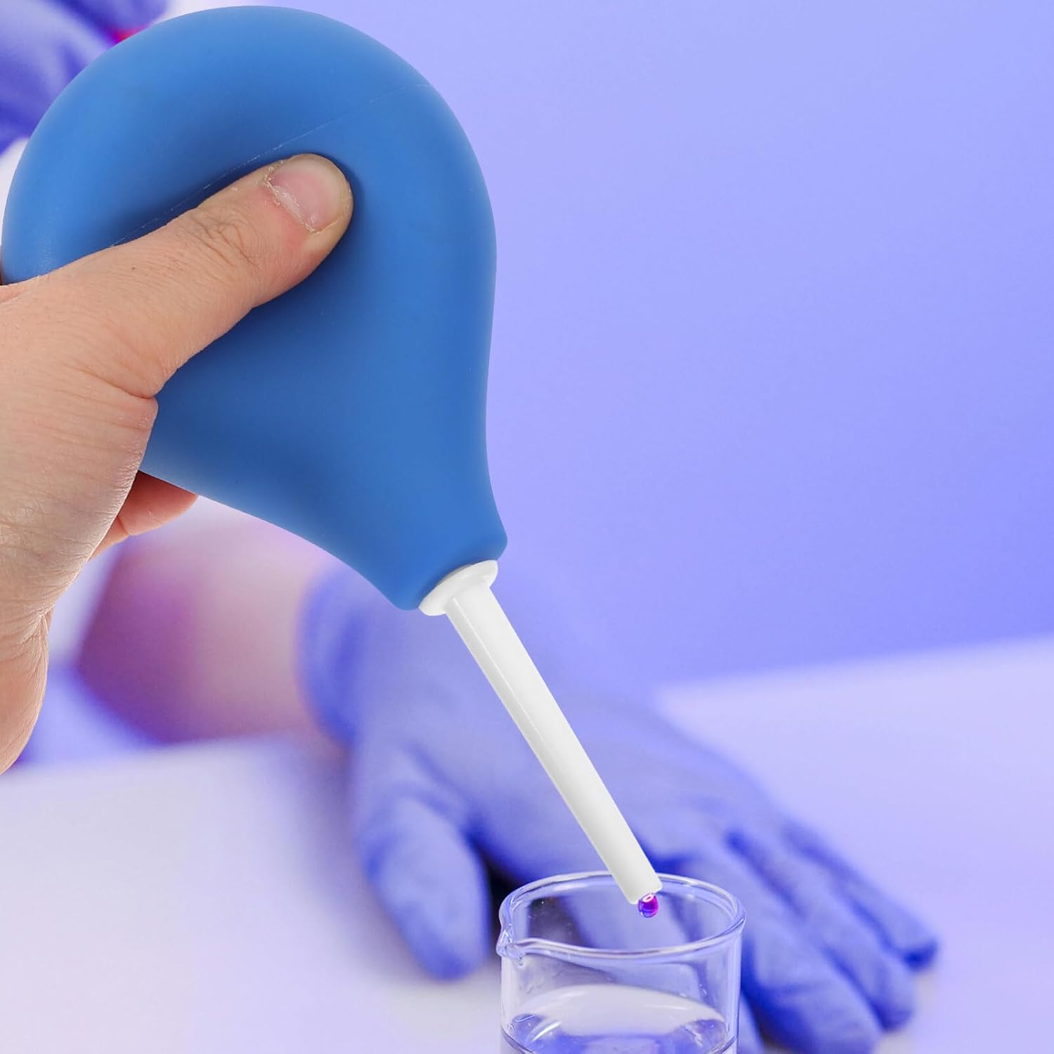 JECOMPRIS Silicone Pipetting Ball Large Rubber Bulb Dropper Washing Squeeze Bulb Laboratory Tool 220ML