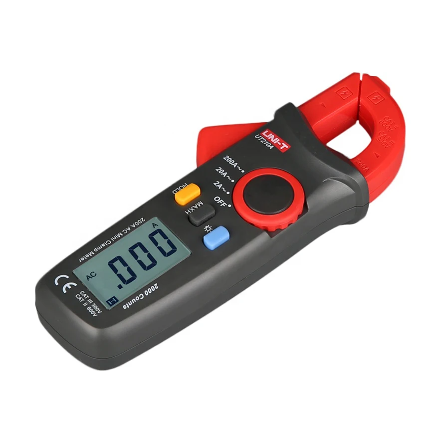 UNI-T UT210A 2000 Counts Auto Ranging Mini Digital Clamp Meter Measure AC Current 200A with a Resolution of 1mA