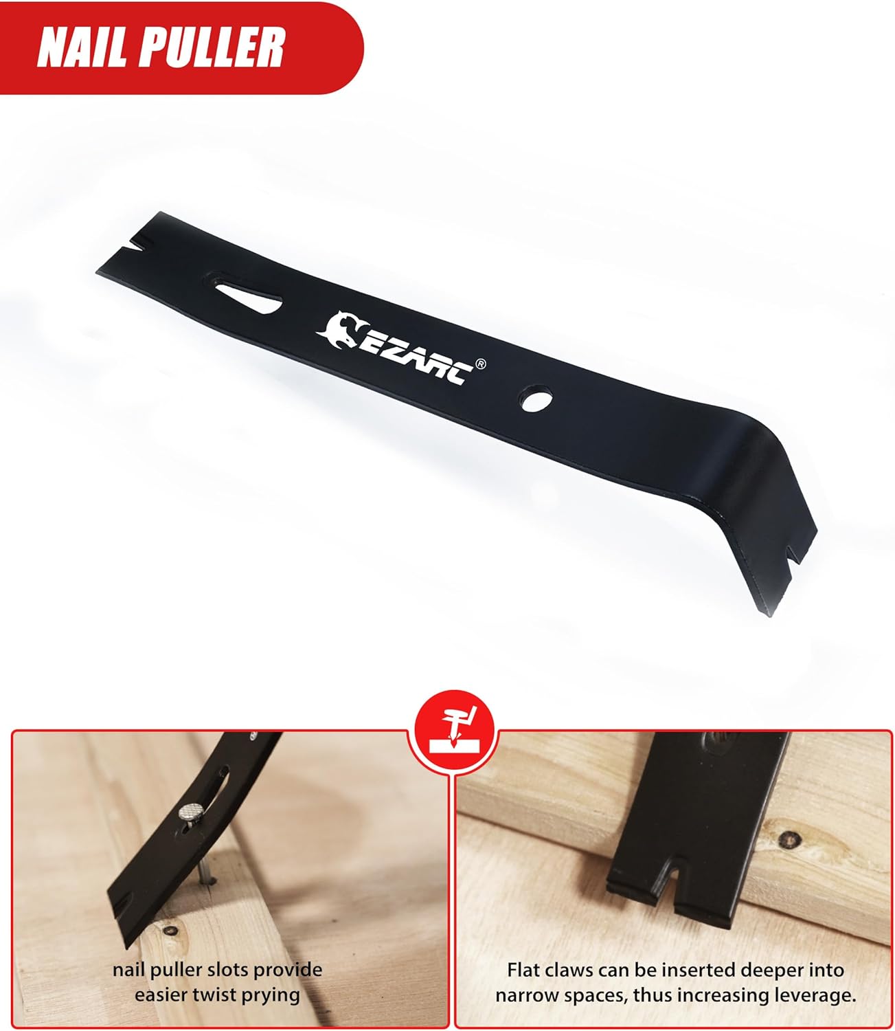 EZARC Laminate Flooring Tools with Double-Faced Mallet, Heavy Duty Pull Bar, Tapping Block, Knee Pads and 50 Laminate Floor Spacers Laminate Flooring Kit for Wood Flooring Installation Tools