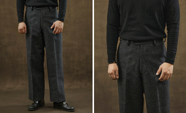 Lot 1101 Work Sack Suit Trousers- black