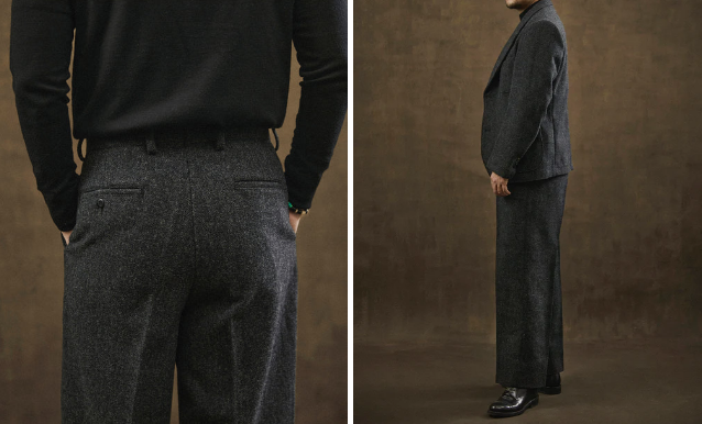 Lot 1101 Work Sack Suit Trousers- black