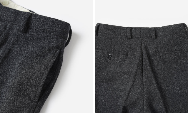 Lot 1101 Work Sack Suit Trousers- black