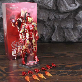 Ironman Mark 42 Model Metal Texture Painting All Joints Movable 7 Inch Collectible Action Figure (MK46 MK45MK1 MK2 MKЗ MK4 MK5 MK6 MK7 MK33 MK17 Movie Action Figure Iron Mark 1 2 3 4 5 6 7 Legend）