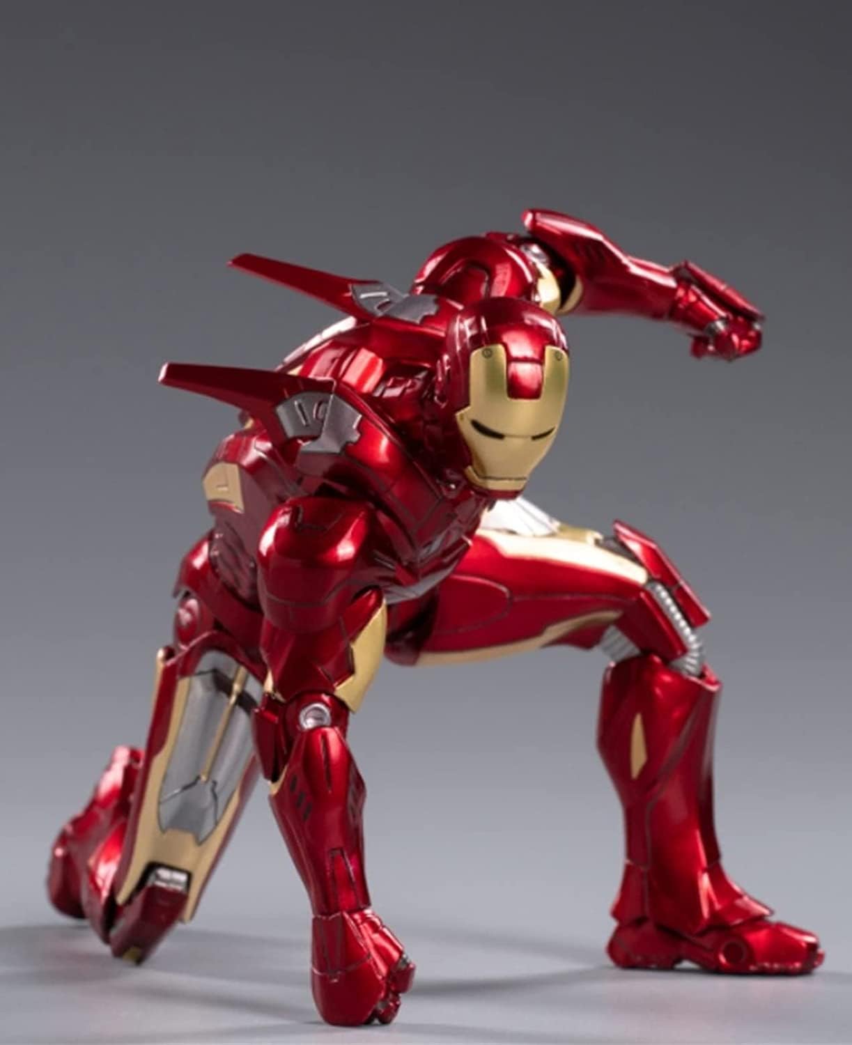 Ironman Mark 42 Model Metal Texture Painting All Joints Movable 7 Inch Collectible Action Figure (MK7)
