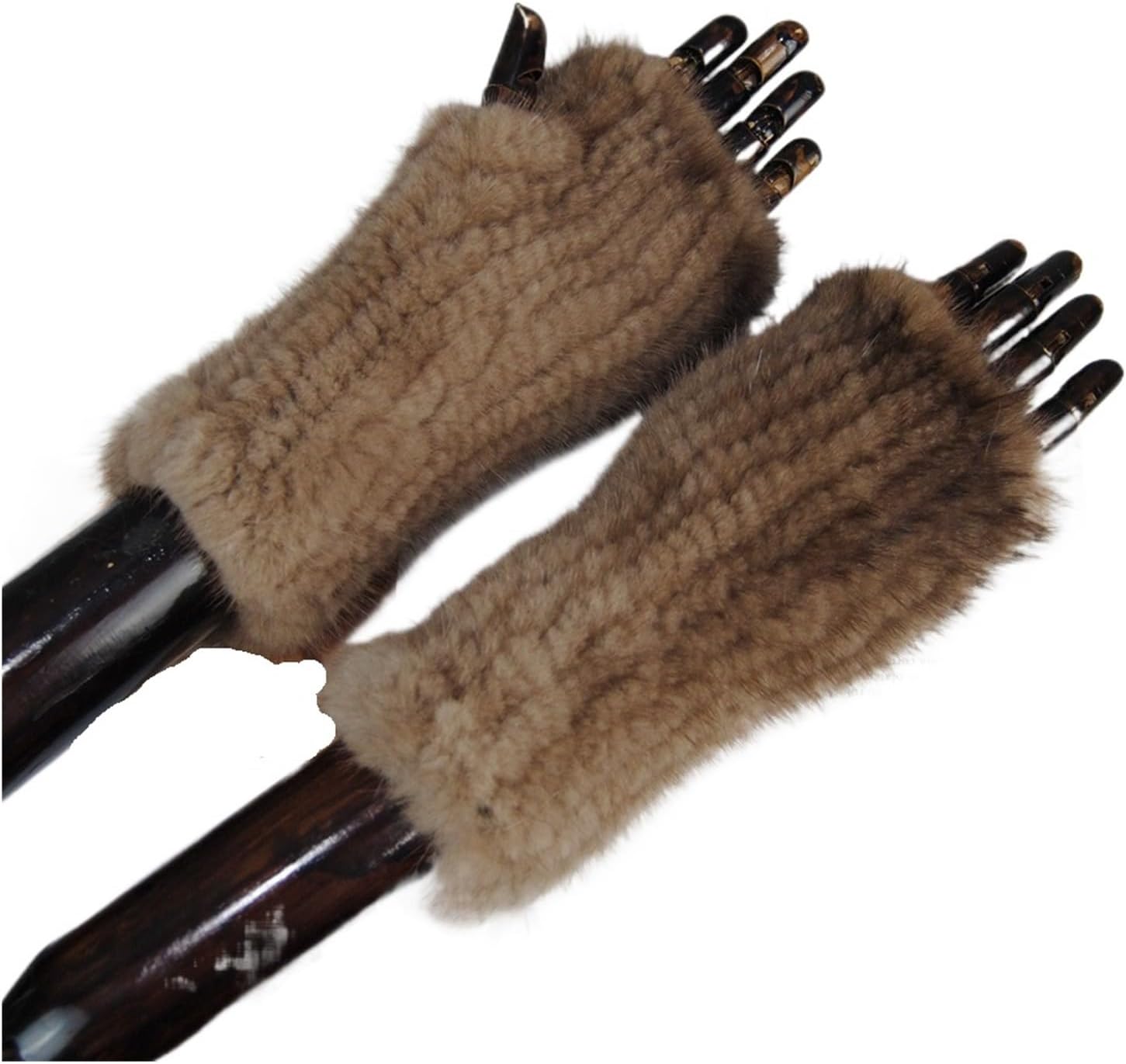 MOHUIED Women's Winter Warm Knitted Half Finger Gloves Typing Mittens Winter Half Finger Gloves