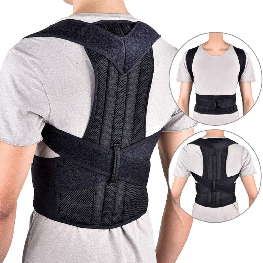 Back Brace Posture Corrector for Men and Women,1 Adjustable Posture Back Brace for Upper and Lower Back Discomfort Relief Muscle Memory Support Straightener (XXL)