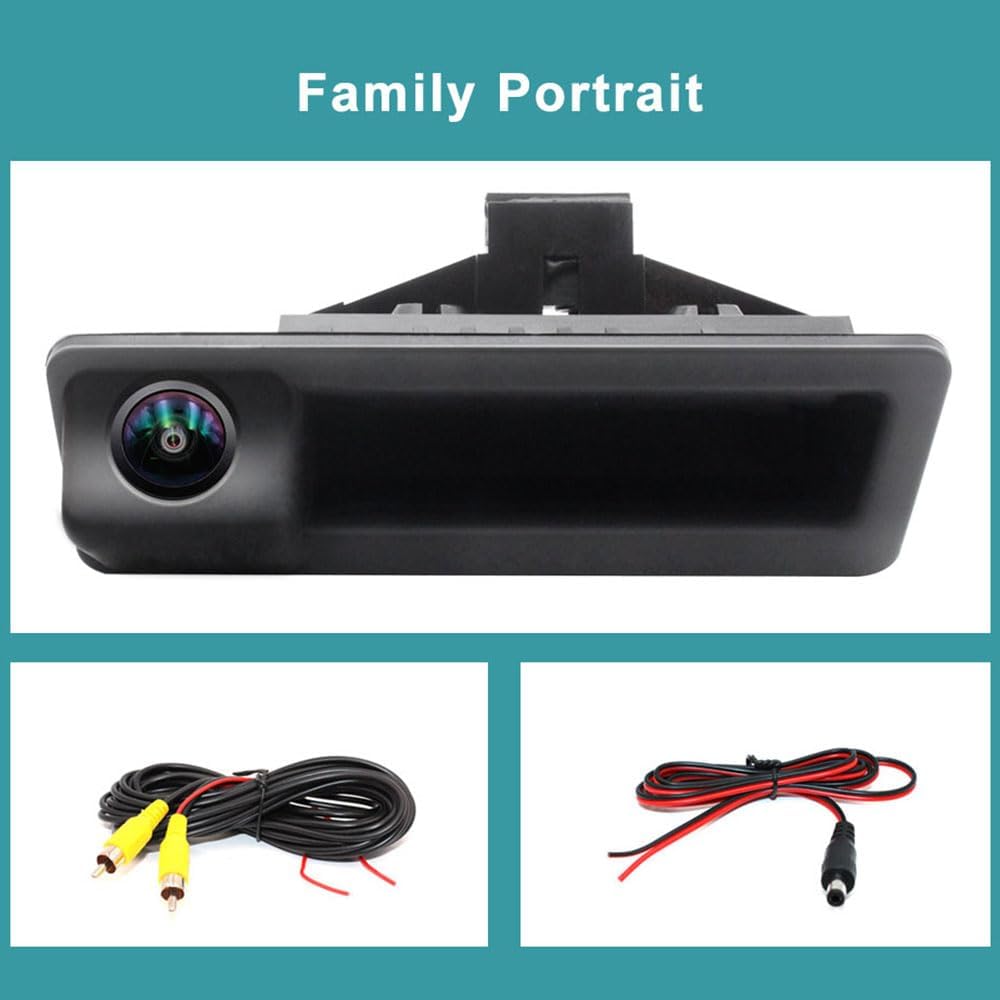 OSEAY AHD 1080P 2K Fisheye Lens Car Reverse Backup Trunk Handle Camera Fit For BMW 3 Series 5 Series X5 X6 E39 E60 E70 E82 E90