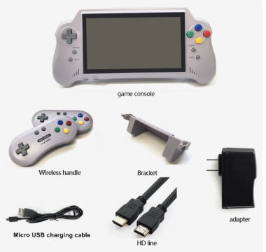 16BIT HD ULTRA SNES POCKET RETROAD 5PLUS video game console handheld player 7-inch large Screen 2.4G wireless control