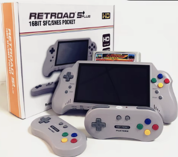 16BIT HD ULTRA SNES POCKET RETROAD 5PLUS video game console handheld player 7-inch large Screen 2.4G wireless control
