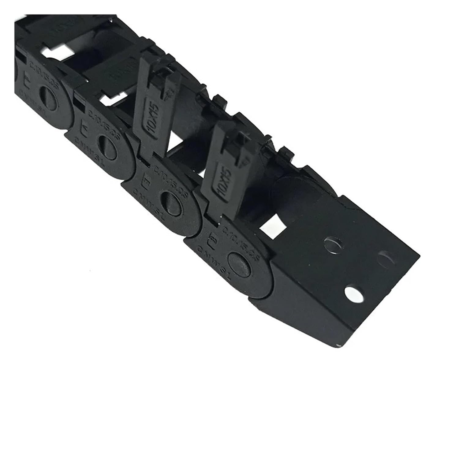 EJPPDHCO Open Drag Chain bridge type 7x7 10x10 10x15 10x20 15x20 18x18 L1m Cable Carrier with Ends for CNC 3D printer Voron Trident 2.4(Size:15x30 open)