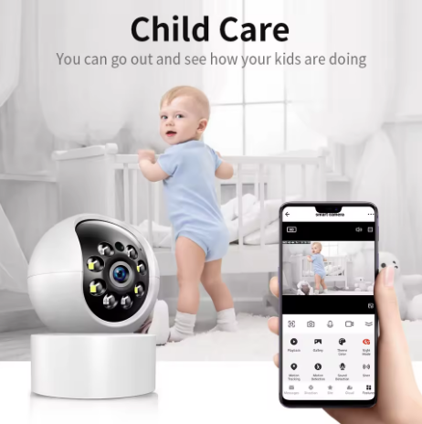 Tuya APP Full Color Night Vision PTZ IP Dome Camera AI Humanoid Auto Tracking Intercom Baby Monitor