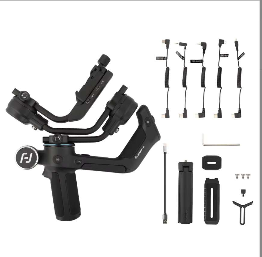 SCORP-C Camera Gimbal,3-Axis Handheld Gimbal Stabilizer for DSLR and Mirrorless Camera,5.5lbs Payload,Lightweight,Compatible with Sony,Canon,Nikon
