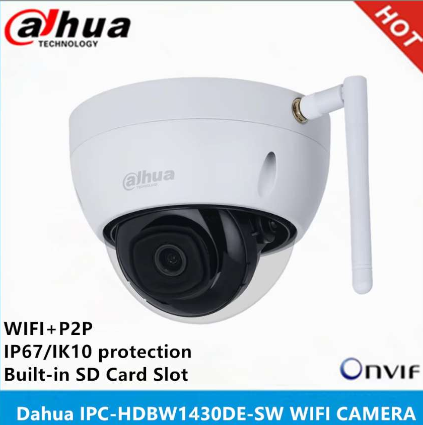 Dahua IPC-HDBW1430DE-SW 4MP IP camera IR30M IP67 IK10 built-in sd card slot network outdoor WIFI camera