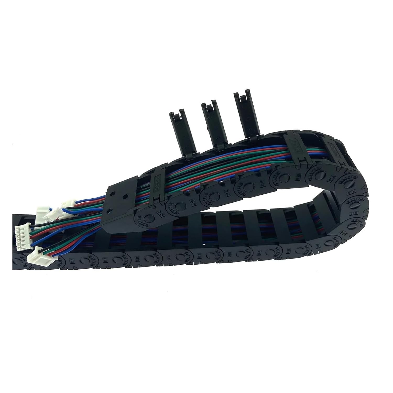 EJPPDHCO Open Drag Chain bridge type 7x7 10x10 10x15 10x20 15x20 18x18 L1m Cable Carrier with Ends for CNC 3D printer Voron Trident 2.4(Size:15x30 open)