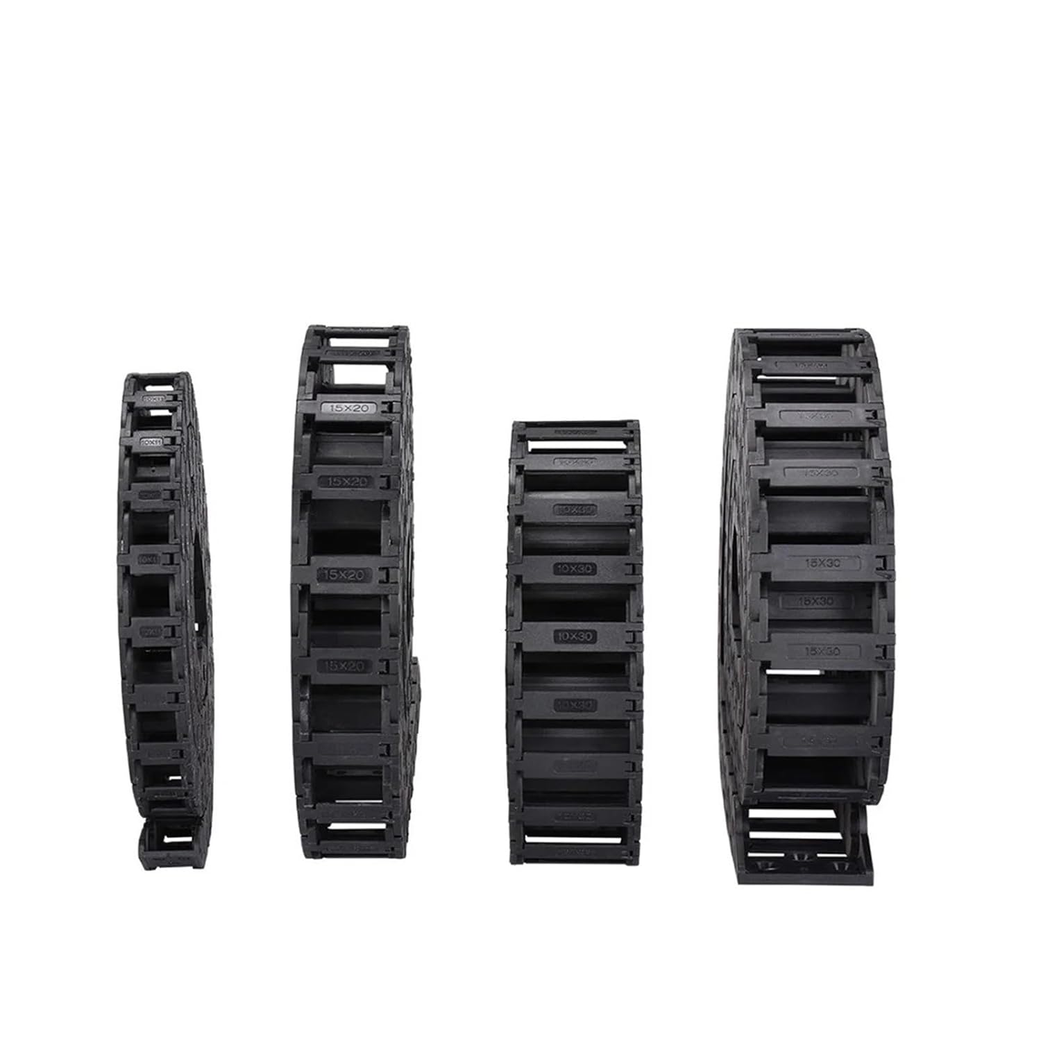 EJPPDHCO Open Drag Chain bridge type 7x7 10x10 10x15 10x20 15x20 18x18 L1m Cable Carrier with Ends for CNC 3D printer Voron Trident 2.4(Size:15x30 open)