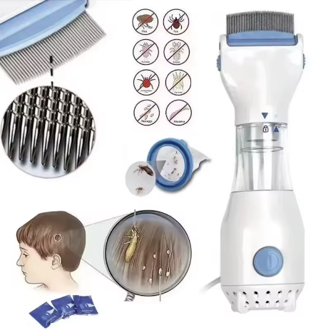 Pet Cat Dog Electric Terminator Brush Anti Removal Kill Lice Cleaner Electric Head Pet Fleas Electronic Lice Comb for Dog