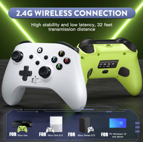 NEW 2.4G Wireless Game Controller For one Series X/S Console Joysticks With 2.4G Adapter Receiver For Windows PC Gamepad