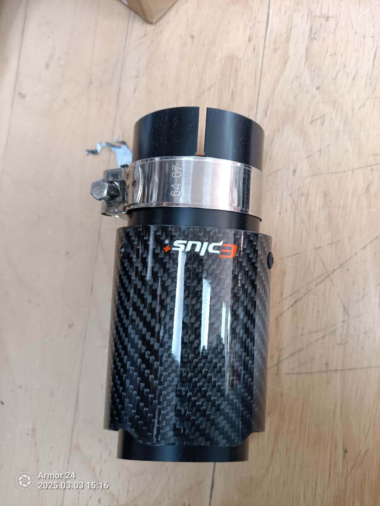 Exhaust Tips Car Glossy Carbon Fiber Muffler Tip Exhaust System Pipe Mufflers Nozzle Universal Straight Stainless Black Car Exhaust