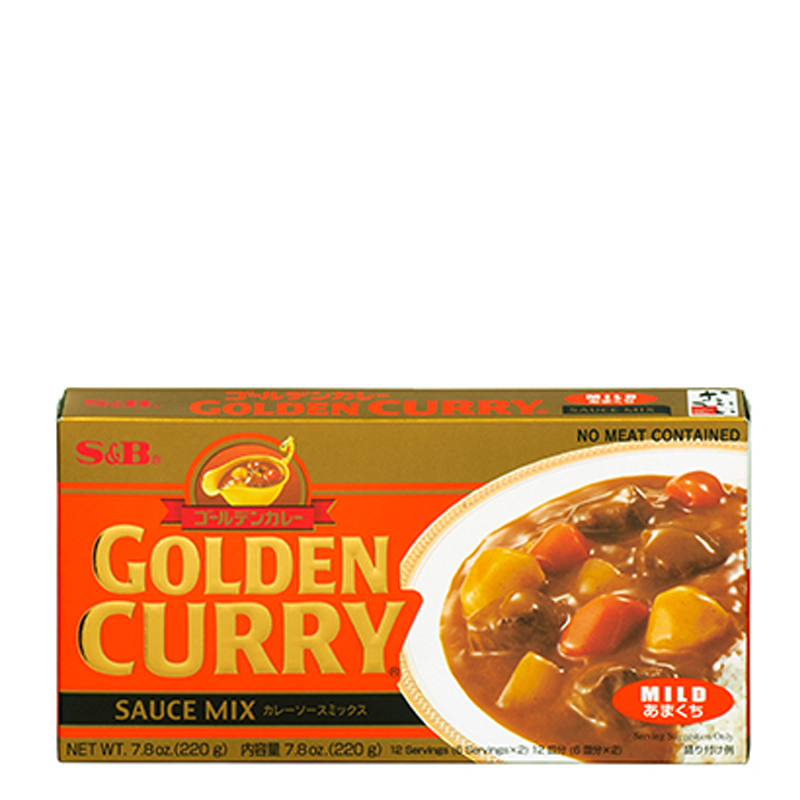 【日本咖喱酱料微辣】 S&B GOLGEN CURRY MILD 【92g/盒】【 24盒/箱】  GaLJ