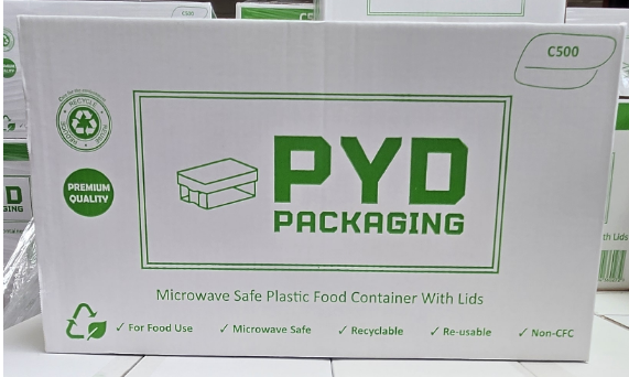 塑料外卖盒连盖 PYD C500 ML PACKAGING 240S WITH LIDS【48CASE/P】Waimh
