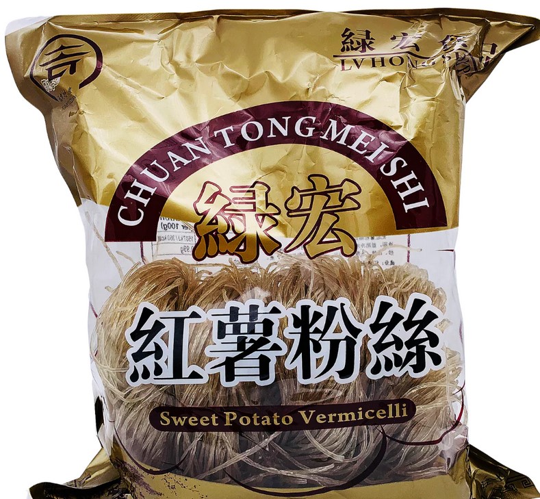 【绿洪红薯粉丝】
LH SWEET POTATO VERMICELLI
【400G/包】【36包/箱】HongSF