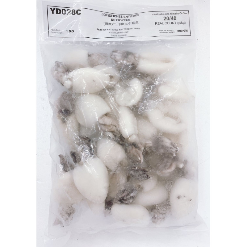 印度鱿鱼仔 INDIAN BABY CUTTLE FISH 800G/包 20/40 【10包/ 箱】 YouYZ
