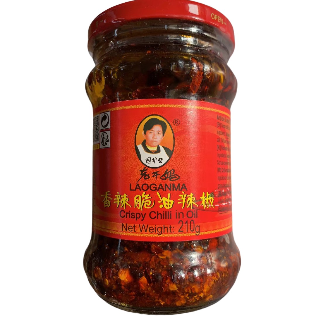 【老干妈香辣脆油辣椒】
LGM CRISPY CHILLI IN OIL
【210G/瓶】【24瓶/箱】laogm lajy