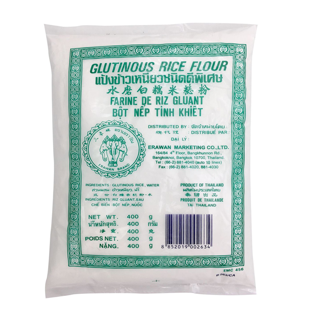 三象糯米粉 ERAWAN GLUTINOUS RICE FLOUR 【400G/包】【30包/箱】NUOMF