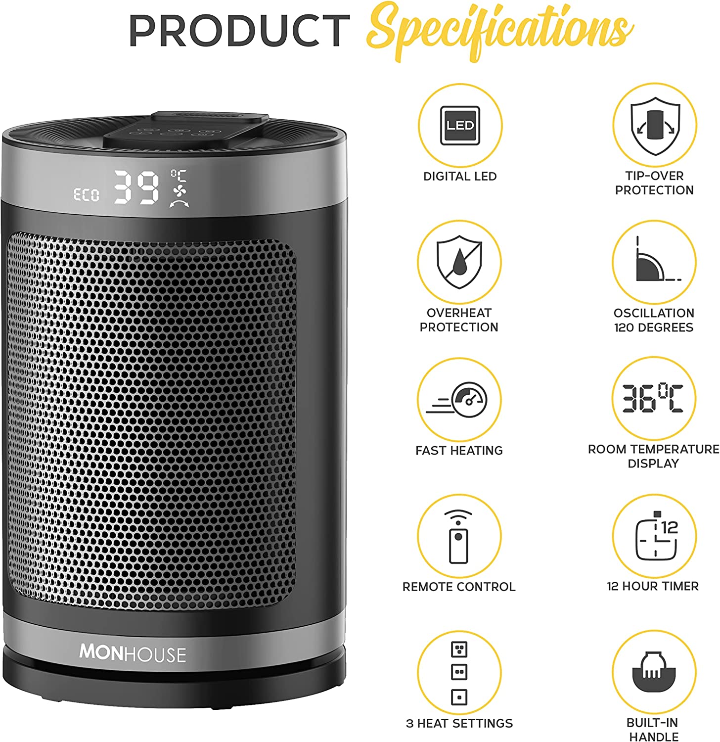 【小型静音陶瓷加热暖风机】 
  PORTABLE ELECTRIC SPACE HEATER-ENERTY EFFICIENT PTC CERAMIC HEATER
  120 DEGREE OSCILLATION REMOTE CONTROL.DISPLAY TIMER NUANFENGJI