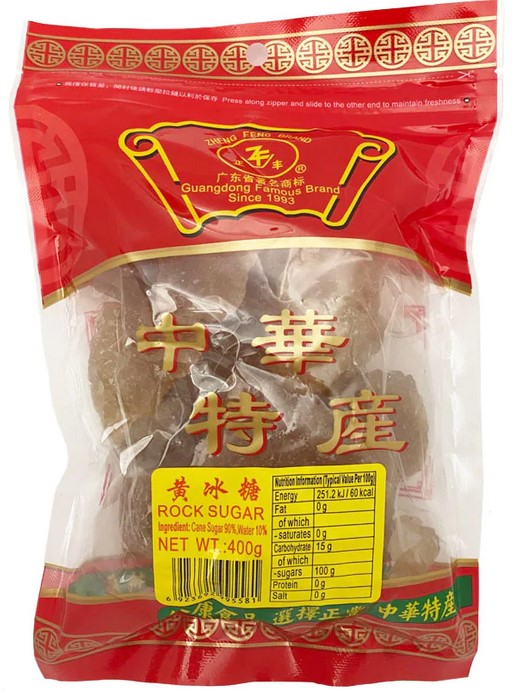 【正豐黃冰糖】
  ZF ROCK SUGAR -BROWN
【400G/包】【20包/箱】TANG