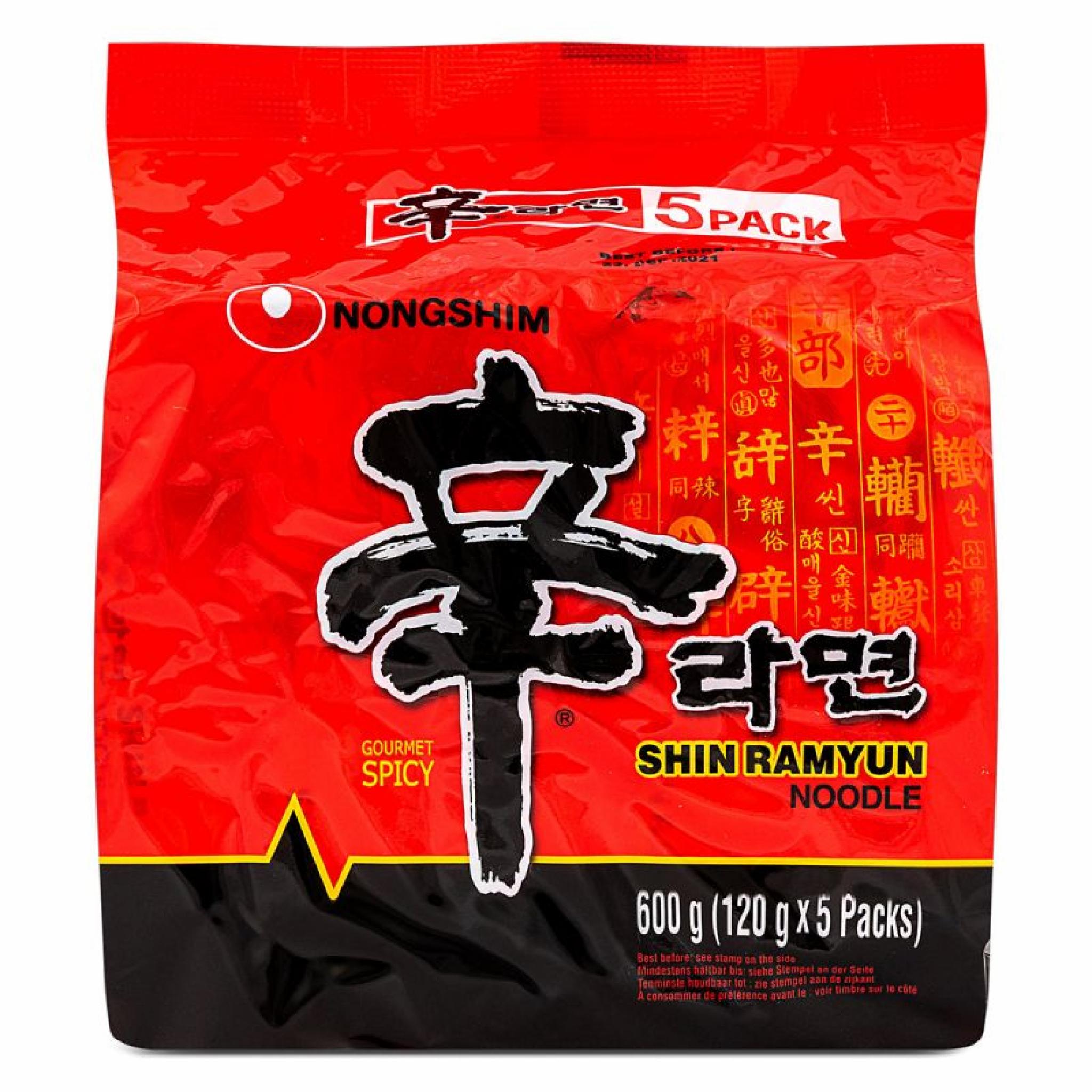 袋裝 - 農心辛拉面【5连包/PACK】
NS NOODLES HOT&SPICY 120G/BAG
【5连包/PACK】【40包/箱】FANGBM