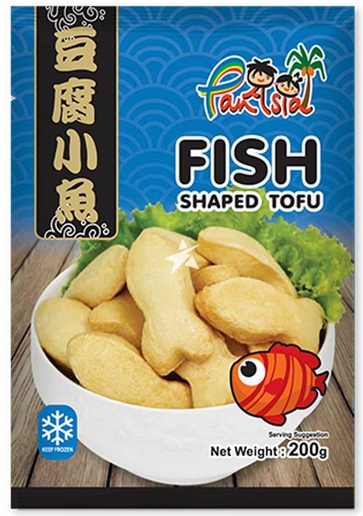 【PA豆腐小鱼】
  PAN ASIA FISH SHAPED TOFU
【200G/包】【20包/箱】YUDF
