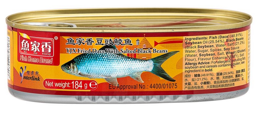 【魚家香豆豉鯪魚】
  YJX FRIED DACE WITH BLACK BEAN FISH
【184G/罐】【24罐/箱】 douchilingy
