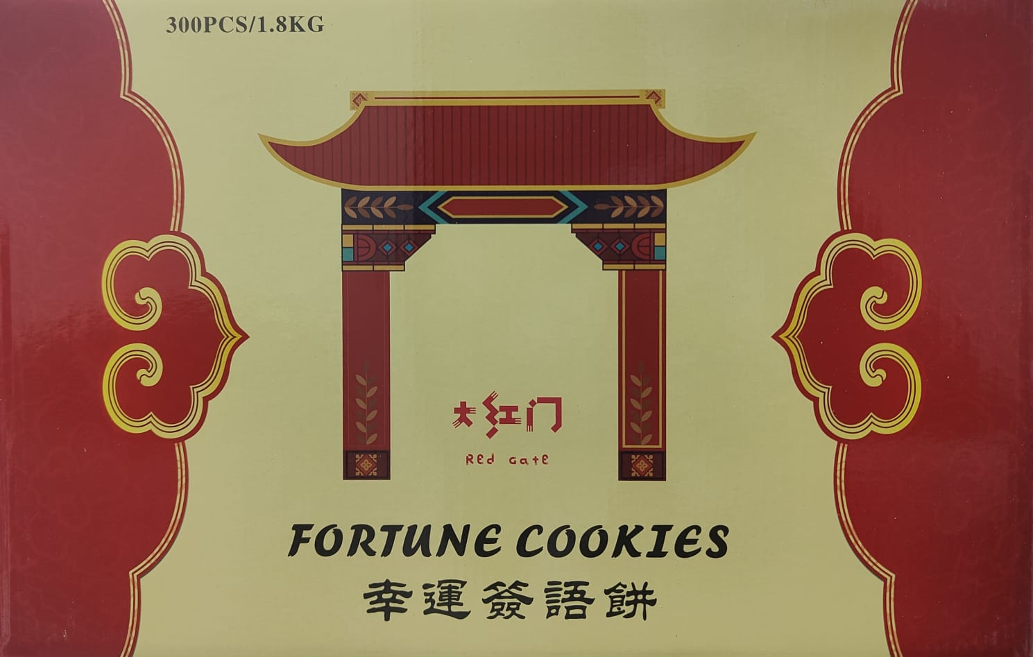 大紅門幸運餅 RED GATE FORTUNE COOKIES 1.8kg 300pcs  QianYB