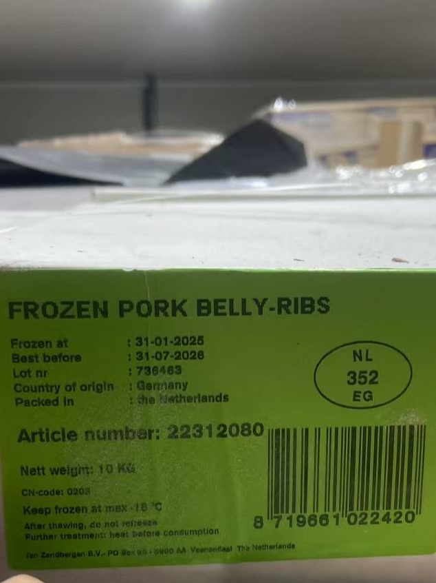德国排骨【WESTFLEISH RIBS】 GERMANY RIBS 10KG PaiG
